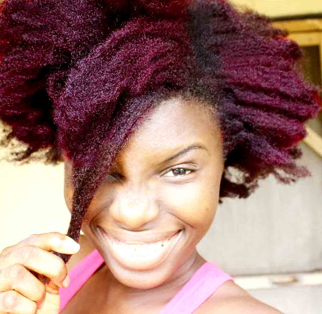 Shoulder Length Deep Plum Afro Shoulder Length Deep Plum Afro — Plum Hair Color