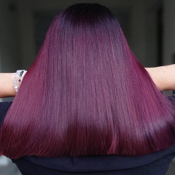 Mid-Back Uniform Deep Plum Sleek Mid-Back Uniform Deep Plum Sleek — Plum Hair Color