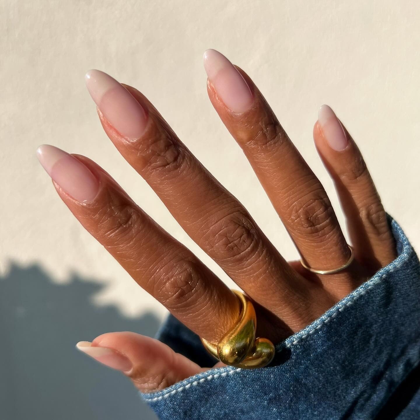 Natural Toned Nude Almond Nails Natural Toned Nude Almond Nails — Professional Nails