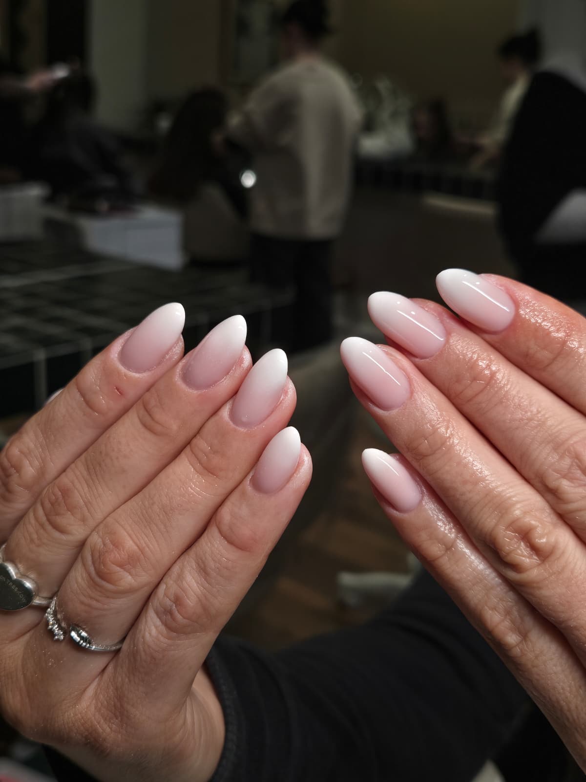 Milky Nude Soft French Almond Nails Milky Nude Soft French Almond Nails — Professional Nails