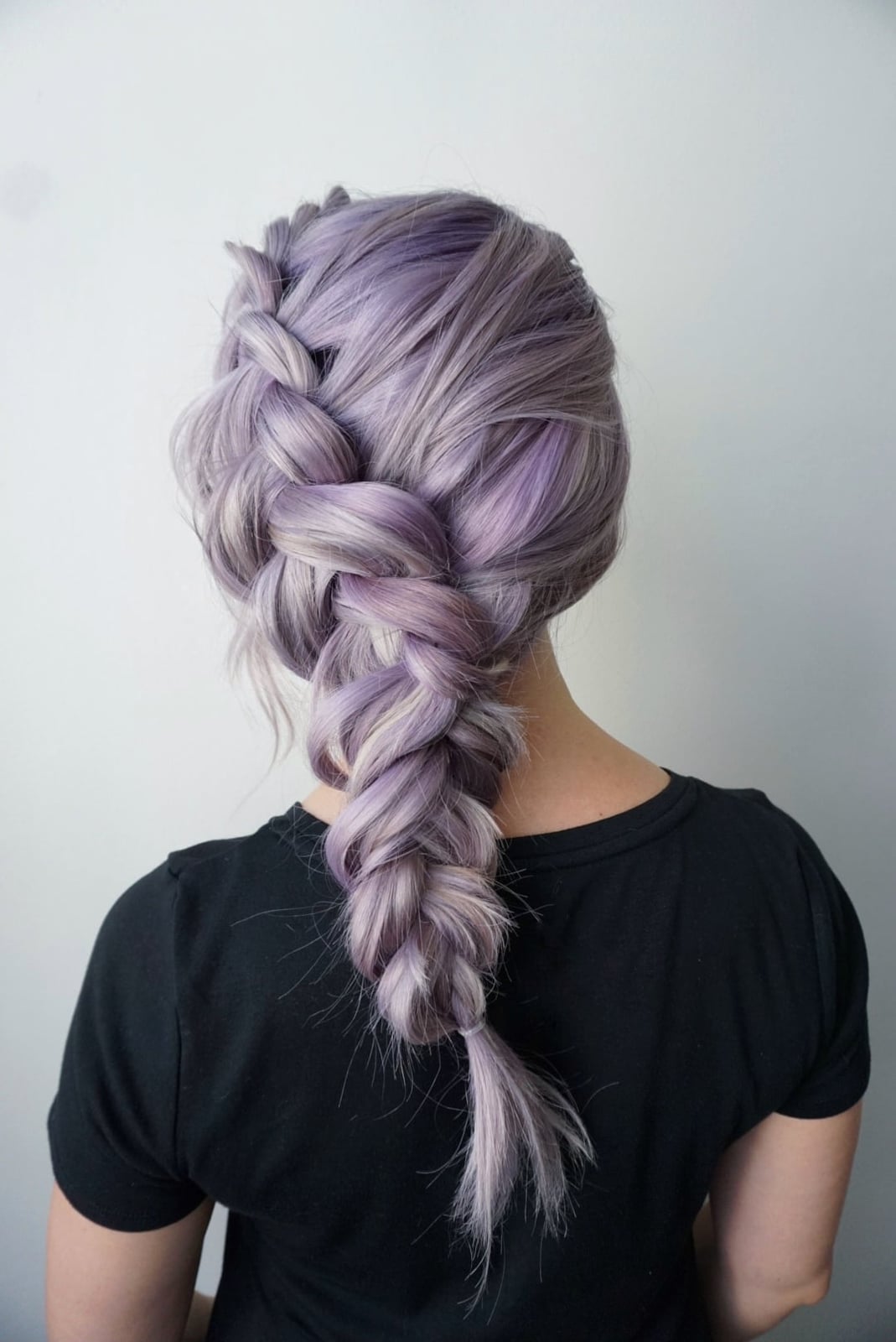 Mid-Back Dutch Braid In Lilac Purple Mid-Back Dutch Braid In Lilac Purple — Purple Braids