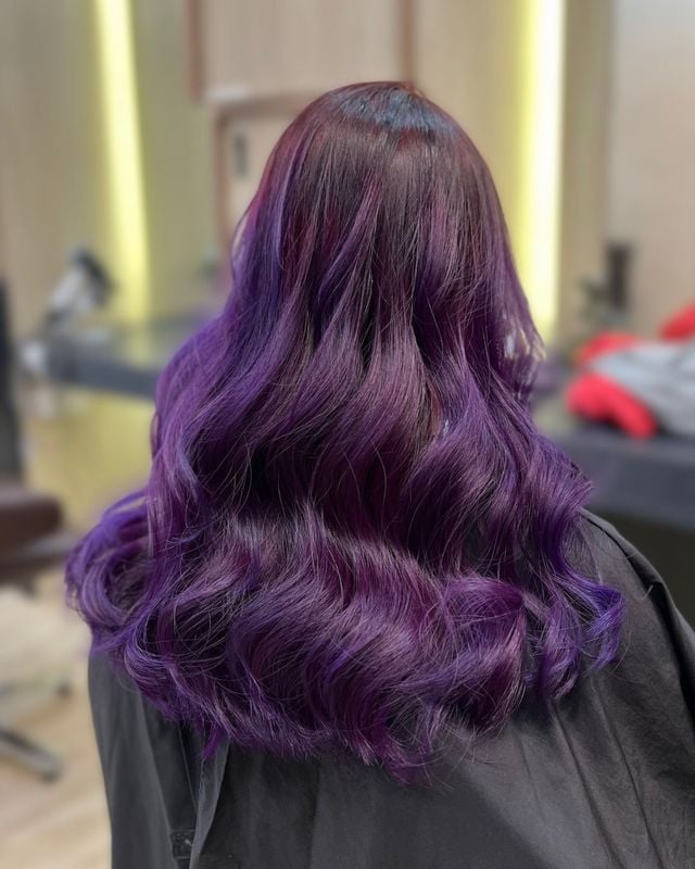 Dark Base With Purple Pink Balayage — Purple Hair Dye
