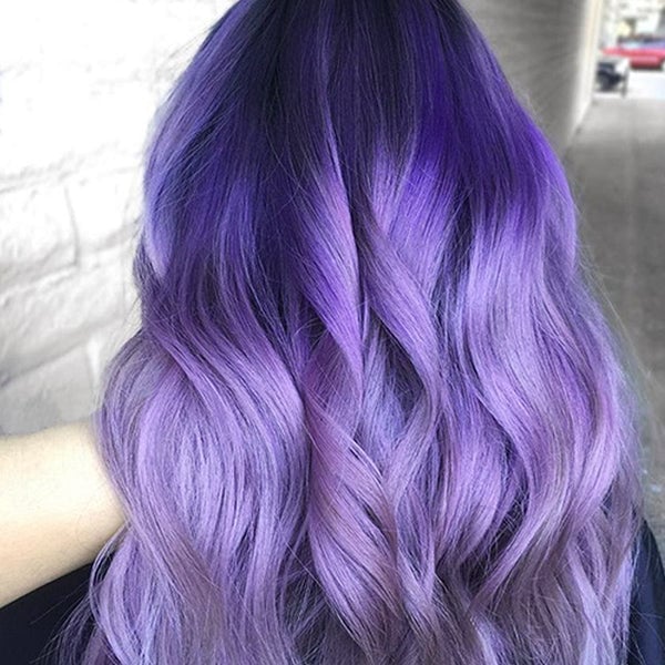 Pastel Silver Purple With Darker Roots — Purple Hair Dye