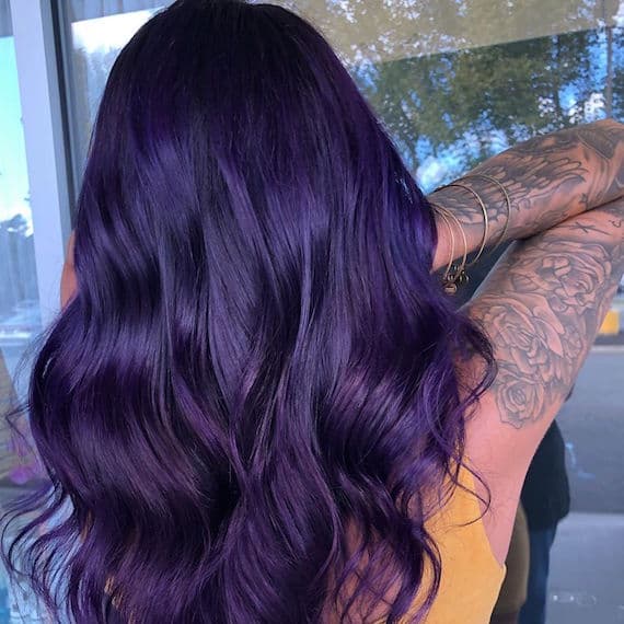 Rich Deep Purple With Subtle Highlights — Purple Hair Dye