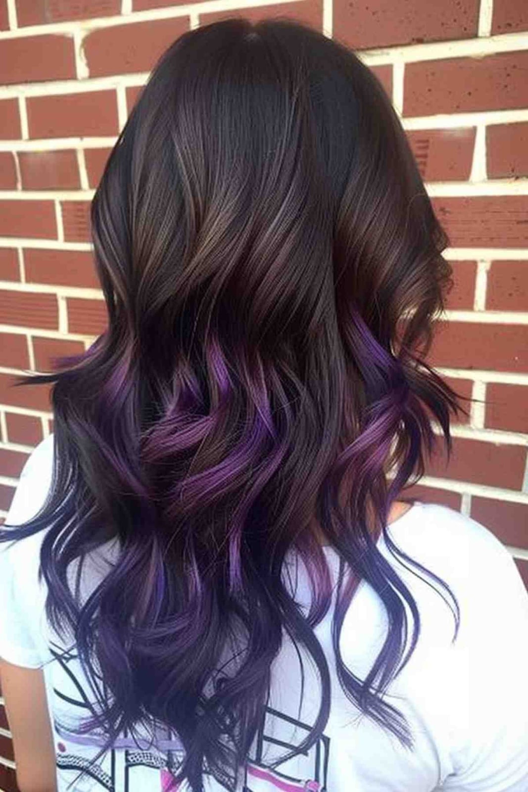 Dark Brown With Purple Balayage — Purple Hair Dye
