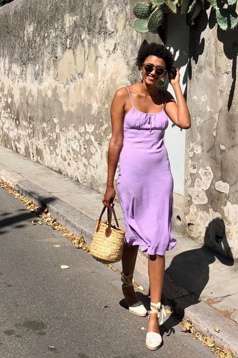 Lavender Spaghetti Strap Slip Dress For Summer Lavender Spaghetti Strap Slip Dress For Summer — Purple Outfits