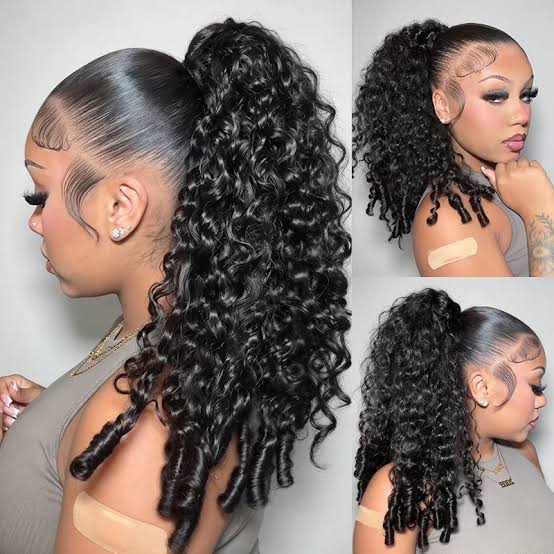 High Ponytail With Baby Hairs And Loose Waves — Quick Weave Ponytail