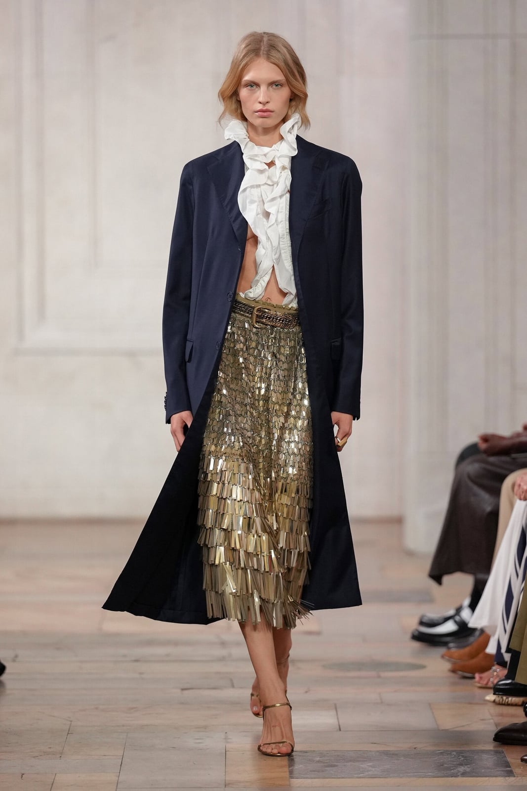 Navy Coat with Gold Fringe Skirt — Ralph Lauren Outfits