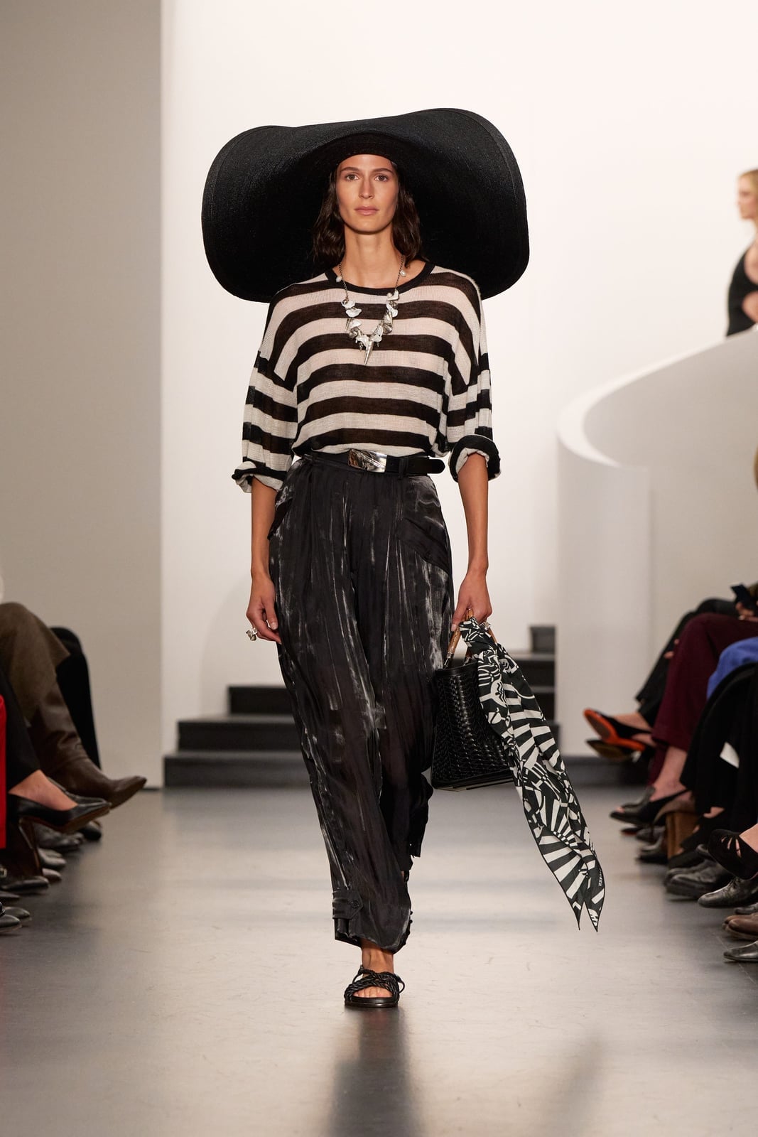 Striped Knit Top with Wide-Leg Trousers — Ralph Lauren Outfits