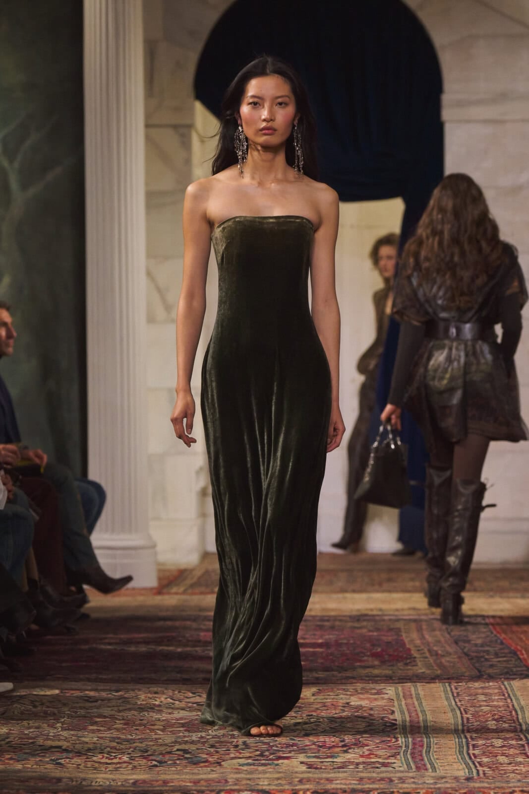 Olive Green Velvet Gown — Ralph Lauren Outfits