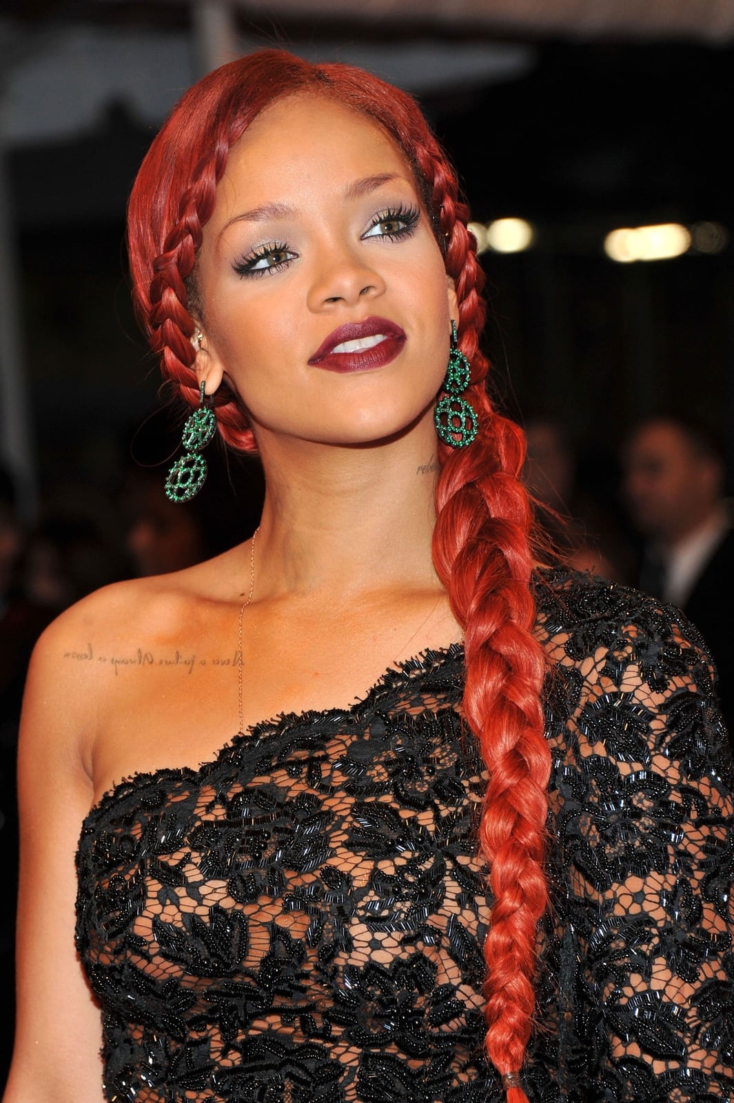 Single Thick Burgundy Red Braid — Red Braids