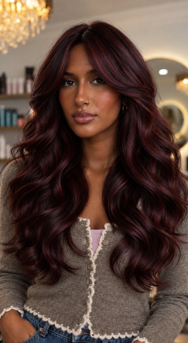 Deep Crimson Black Cherry Waves Deep Crimson Black Cherry Waves — Red Hair Colors