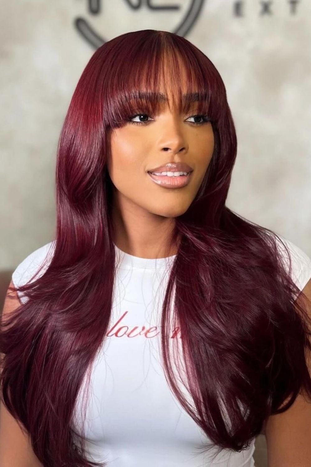 Bold Red Mid-Back Blowout Bold Red Mid-Back Blowout — Red Hair Colors