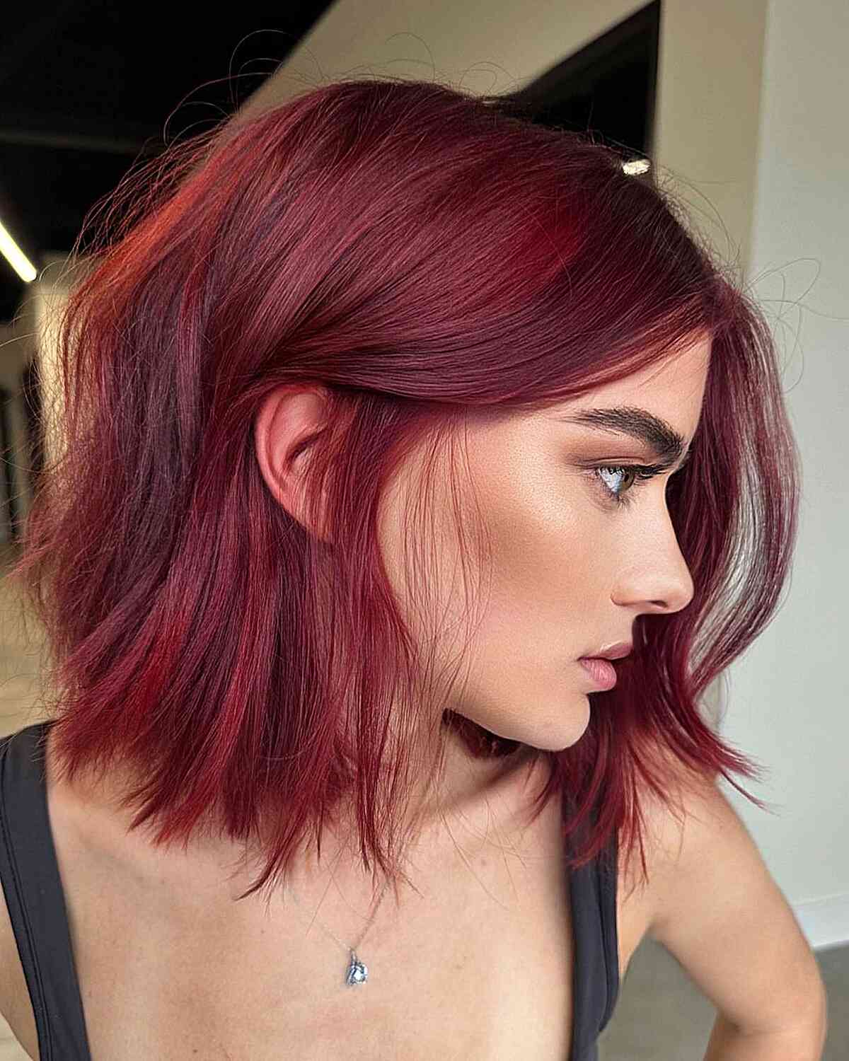 Rich Copper Red Mid-Back Waves Rich Copper Red Mid-Back Waves — Red Hair Colors