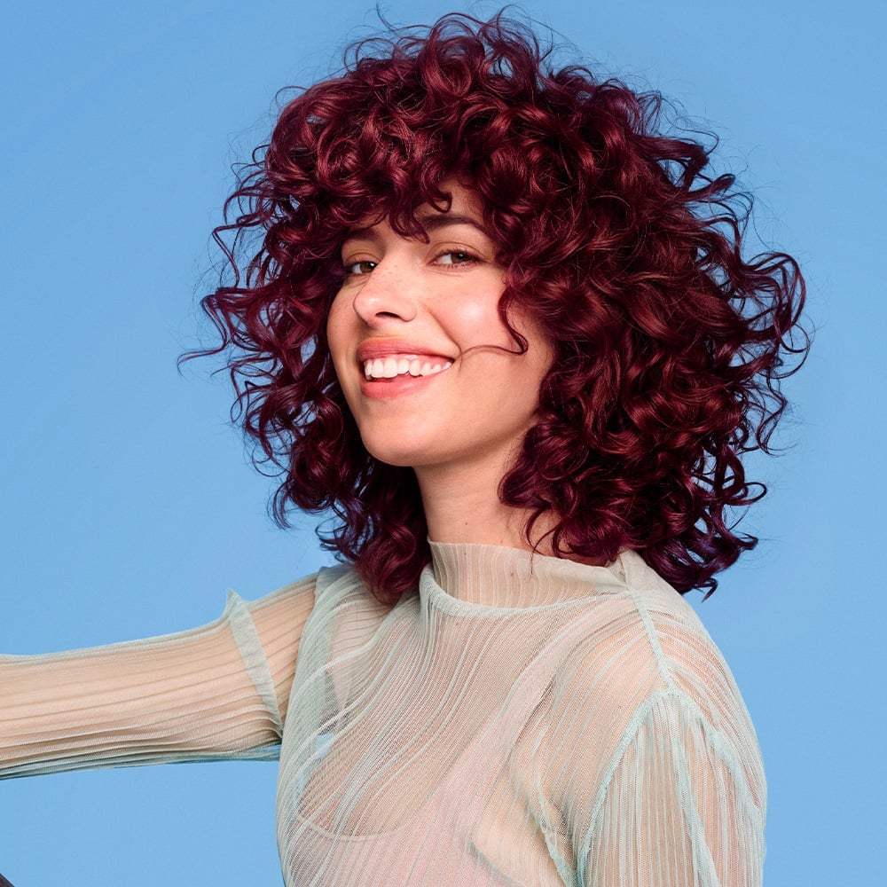 Deep Cherry Red Collarbone Shag Deep Cherry Red Collarbone Shag — Red Hair Colors