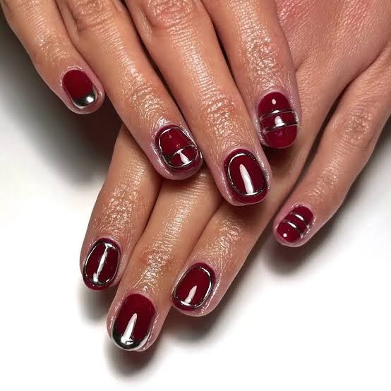 Bright True Red Short Almond Nails — Red Nails