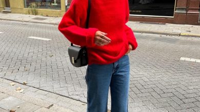 9 Ways Women in Europe and America Are Wearing Red Sweaters | Who What Wear