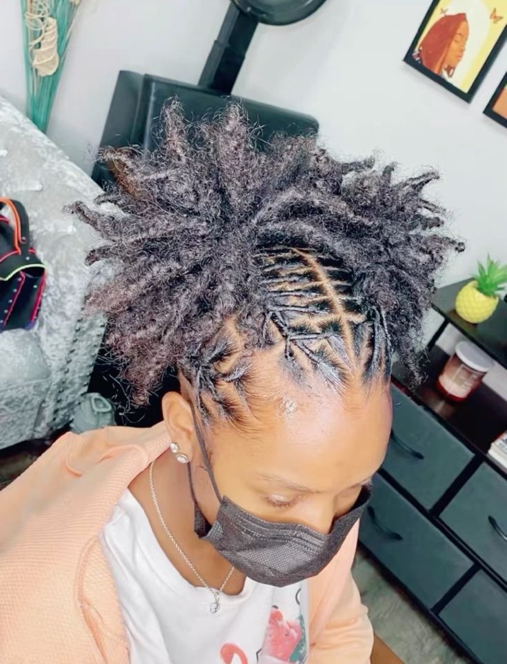 Retwist With Braids And Grid Pattern — Retwist Locs