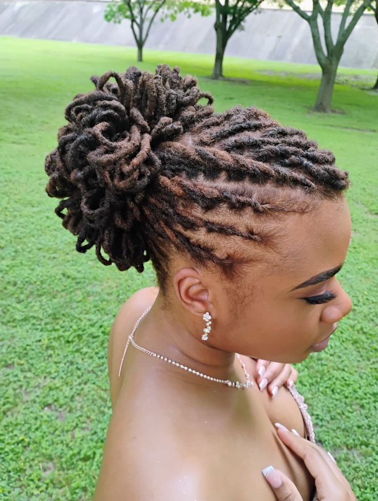 Sophisticated Updo With Wavy Locs — Retwist Locs