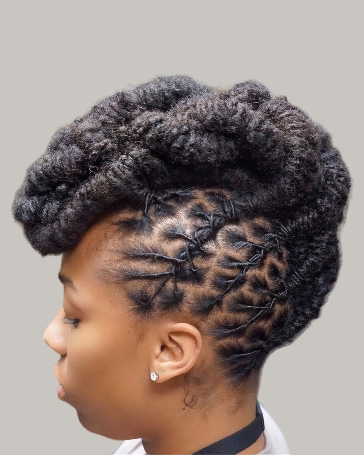 Voluminous Mohawk With Twists — Retwist Locs