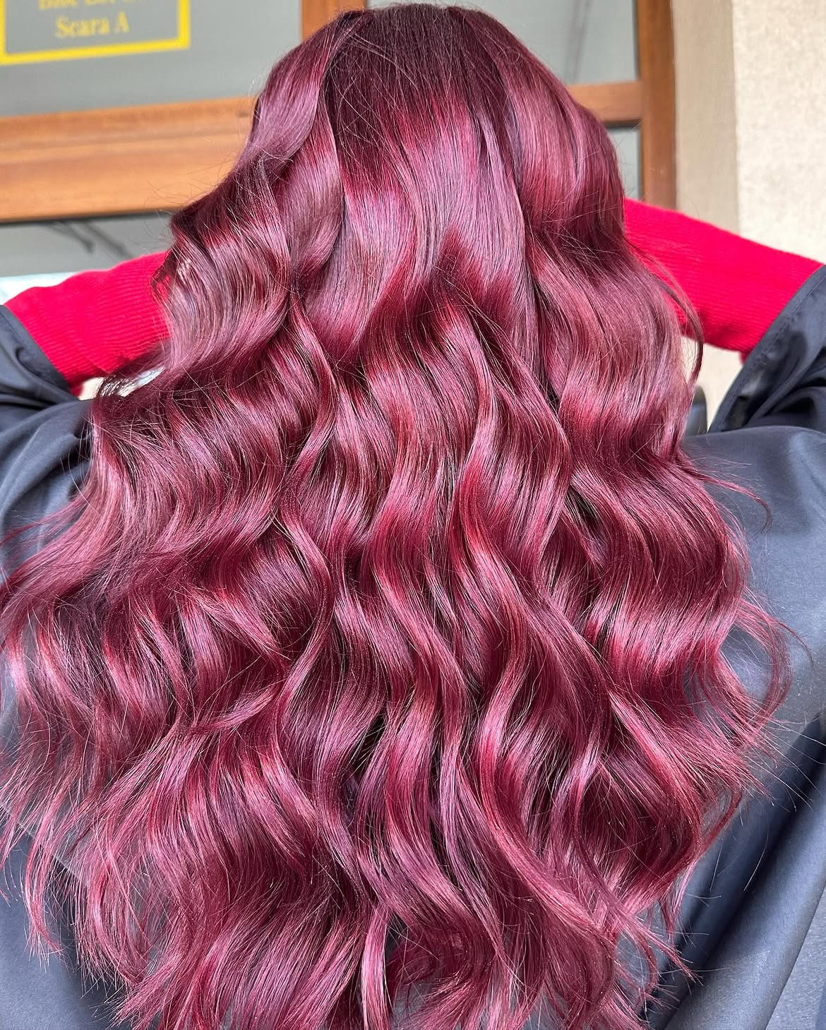 Rich Burgundy Waves For Holiday Glamour