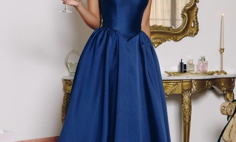 Amoris T822 Short Midi A Line Cocktail Dress