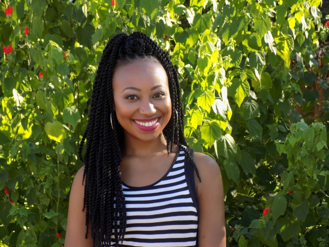 Black Senegalese Twists Half Updo