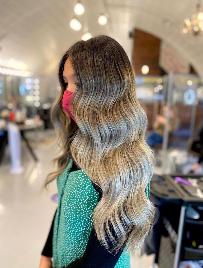 Mid-Back Waves With Ash Blonde Shadow and Creating Depth And Dimension Mid-Back Waves With Ash Blonde Shadow and Creating Depth And Dimension — Shadow Root