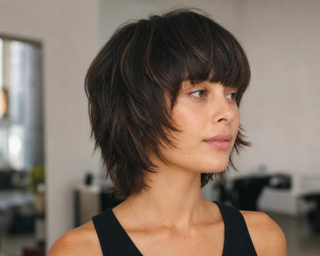 Short Platinum Blonde Shag — Shag Haircut