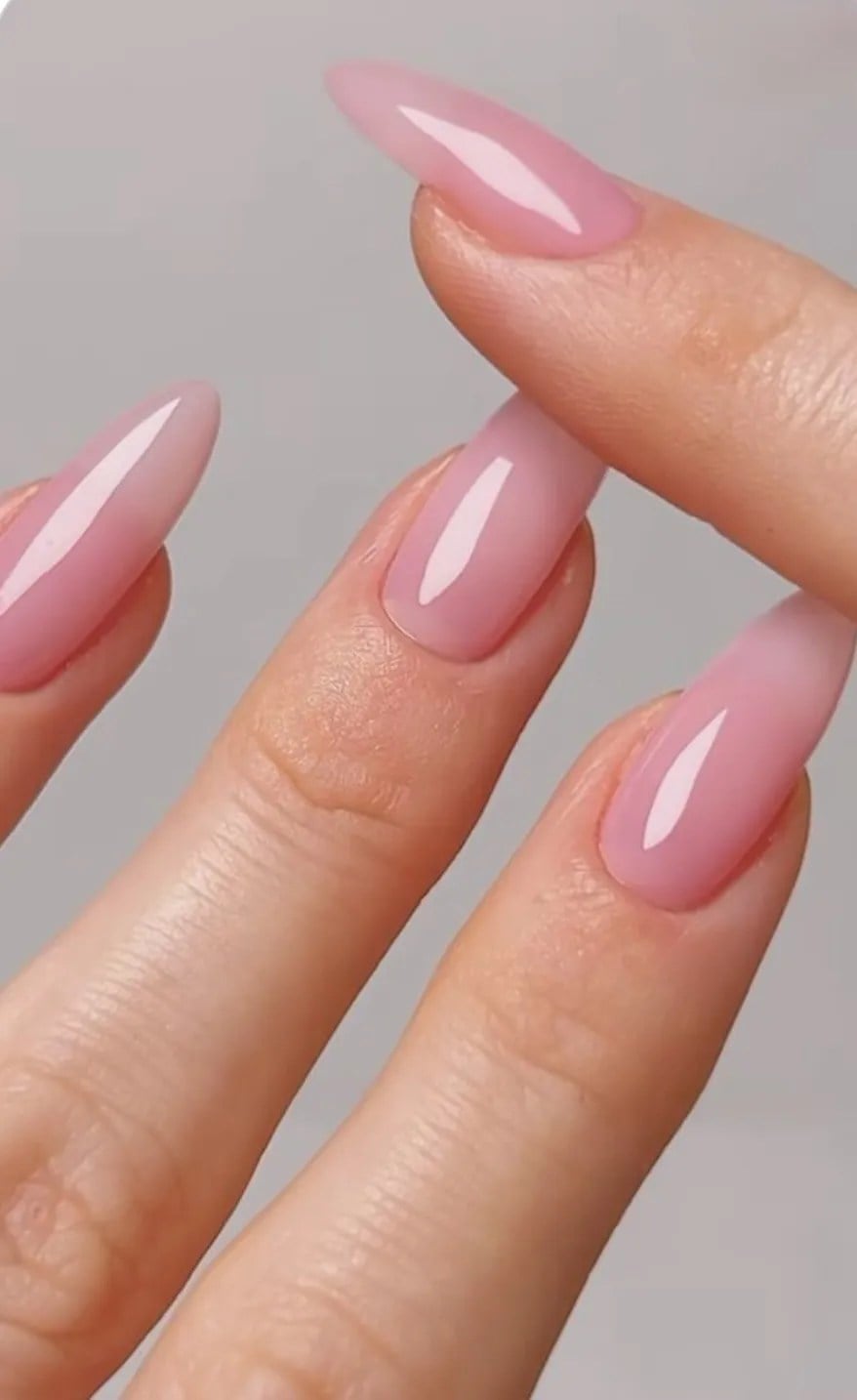 Translucent Pink Jelly Stilettos — Sheer Nails