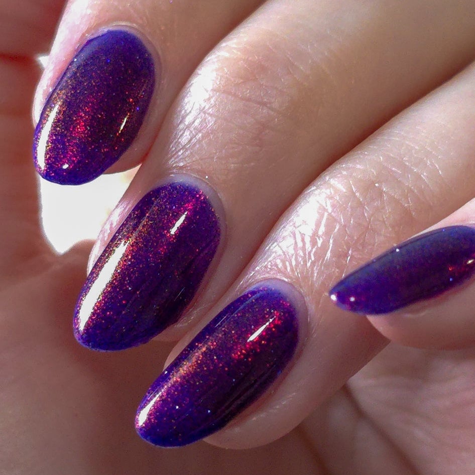 Deep Purple Gold Red Shimmer — Shimmer Nails