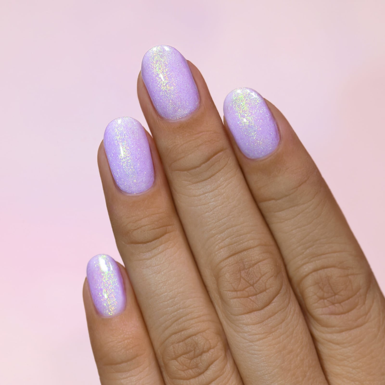 Pastel Lavender Iridescent Glitter Shimmer — Shimmer Nails