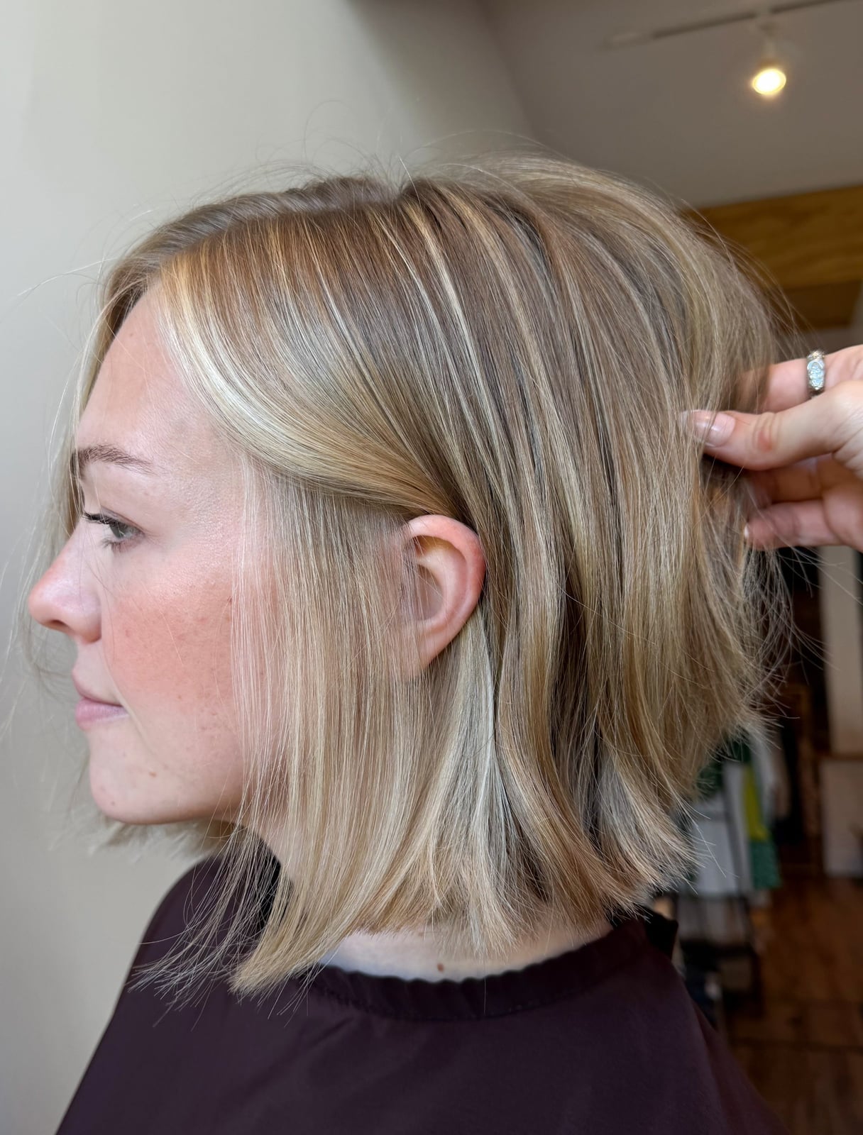 Chin Length Light Brown Layered Bob — Short Bob Hairstyles