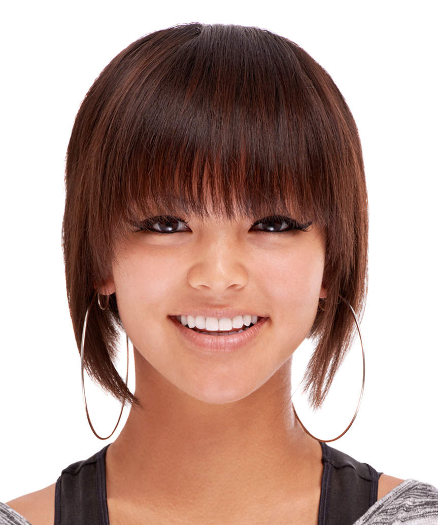 Chin Length Bob With Blunt Fringe — Short Bob Hairstyles
