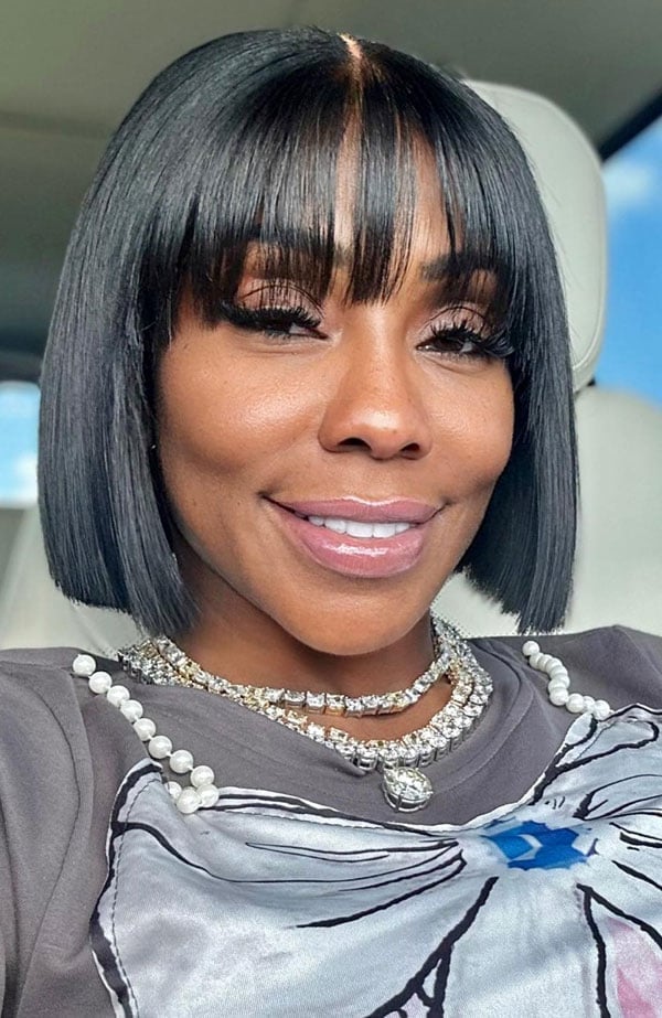 Blunt Black Bob With Blunt Bangs — Short Bob Hairstyles