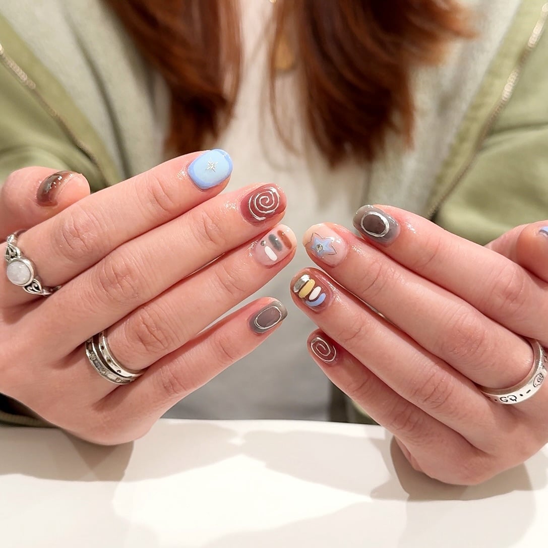 Pearl Accent French Tip Short Square Nails — Short Classy Nails