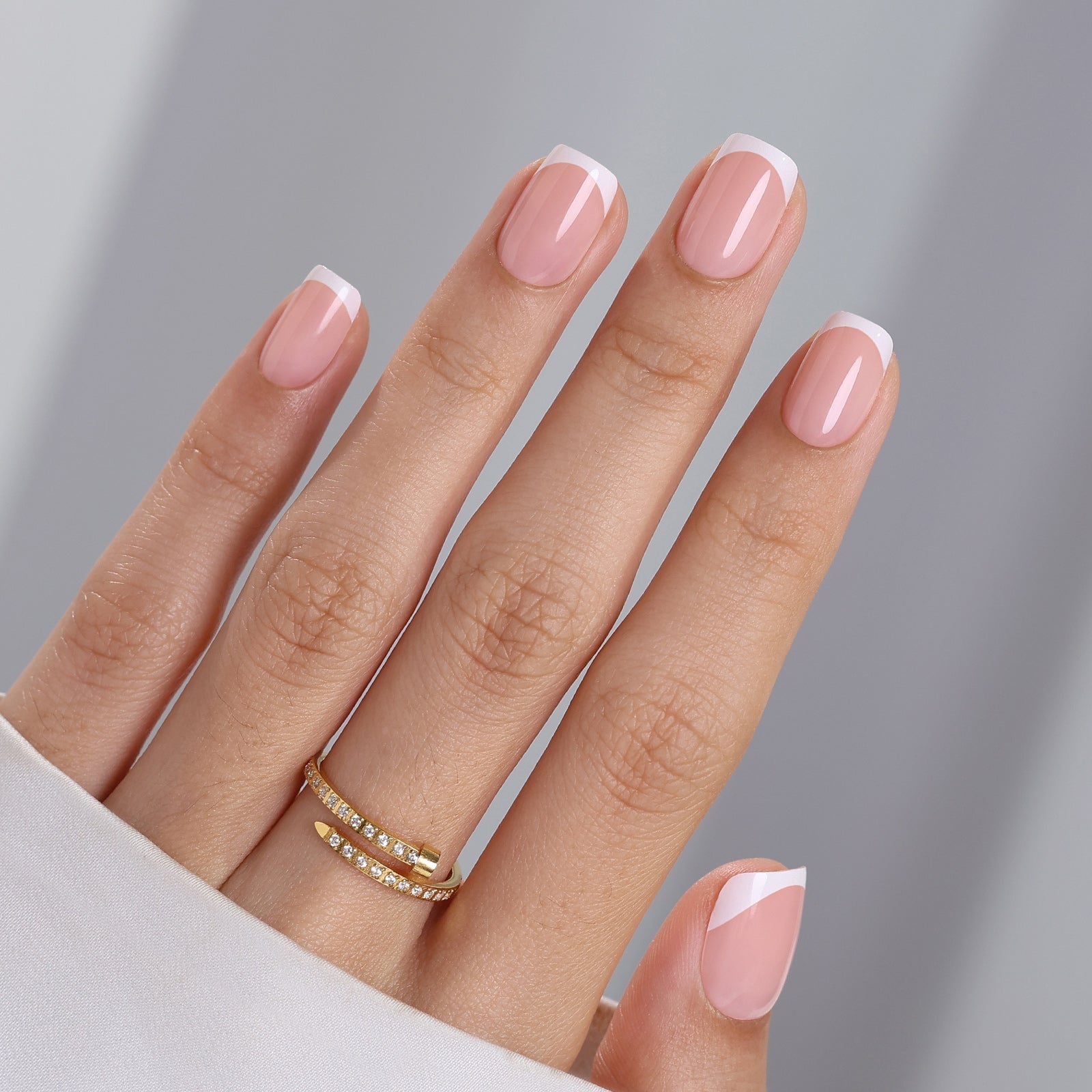 Delicate French Square Short Nails — Short Classy Nails