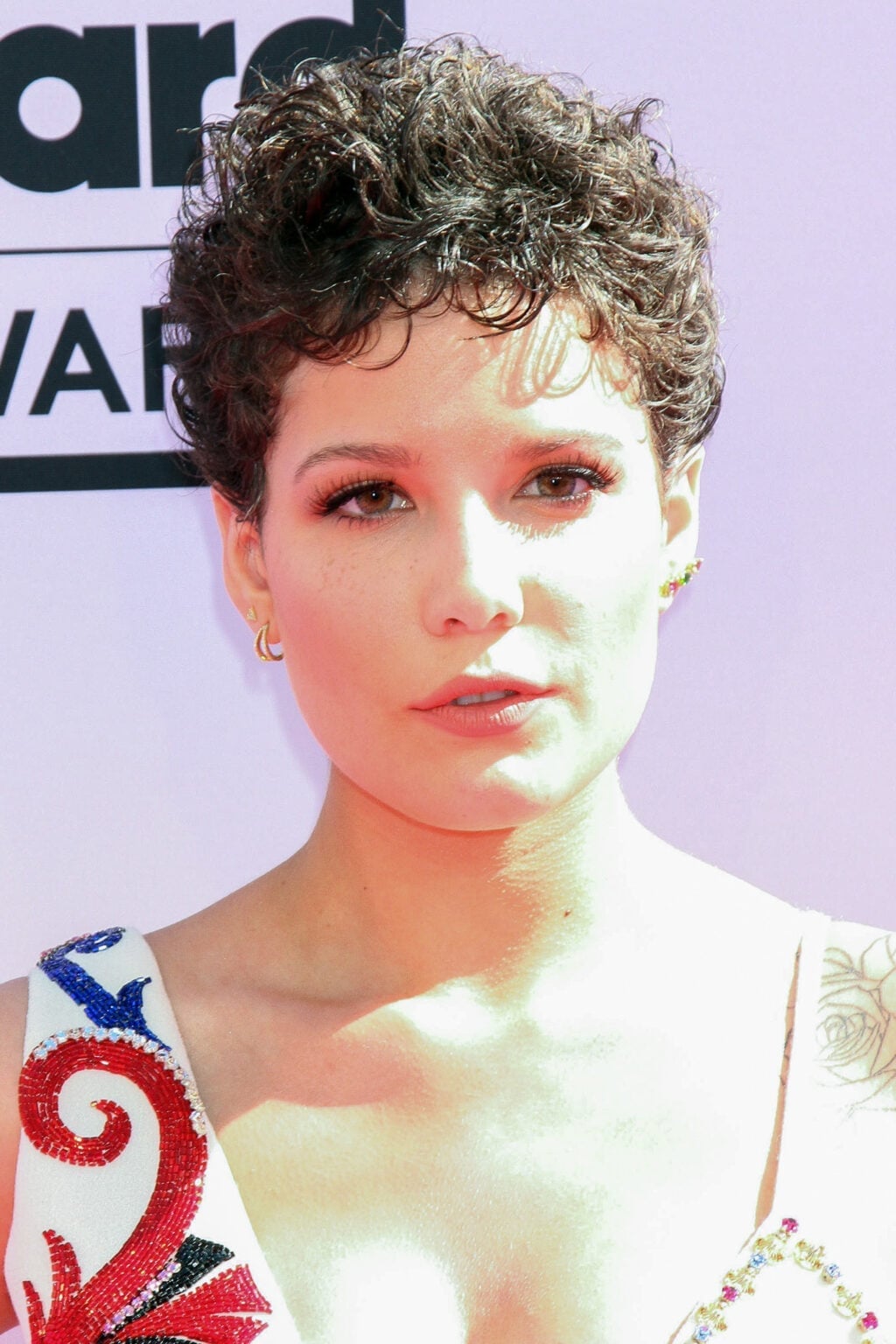 Dark Brown Pixie With Textured Bangs Dark Brown Pixie With Textured Bangs — Short Curly Hair