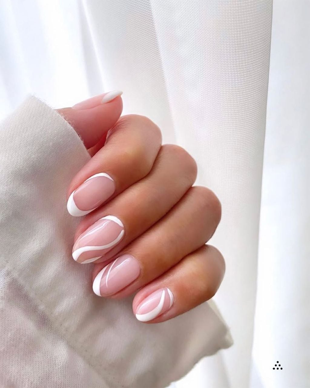 Nude Base Classic White French Tip Short Oval Nails Nude Base Classic White French Tip Short Oval Nails — Short French Tip Nails