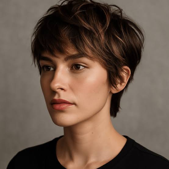 Textured Wispy Bang Pixie Cut — Short Hair Haircuts