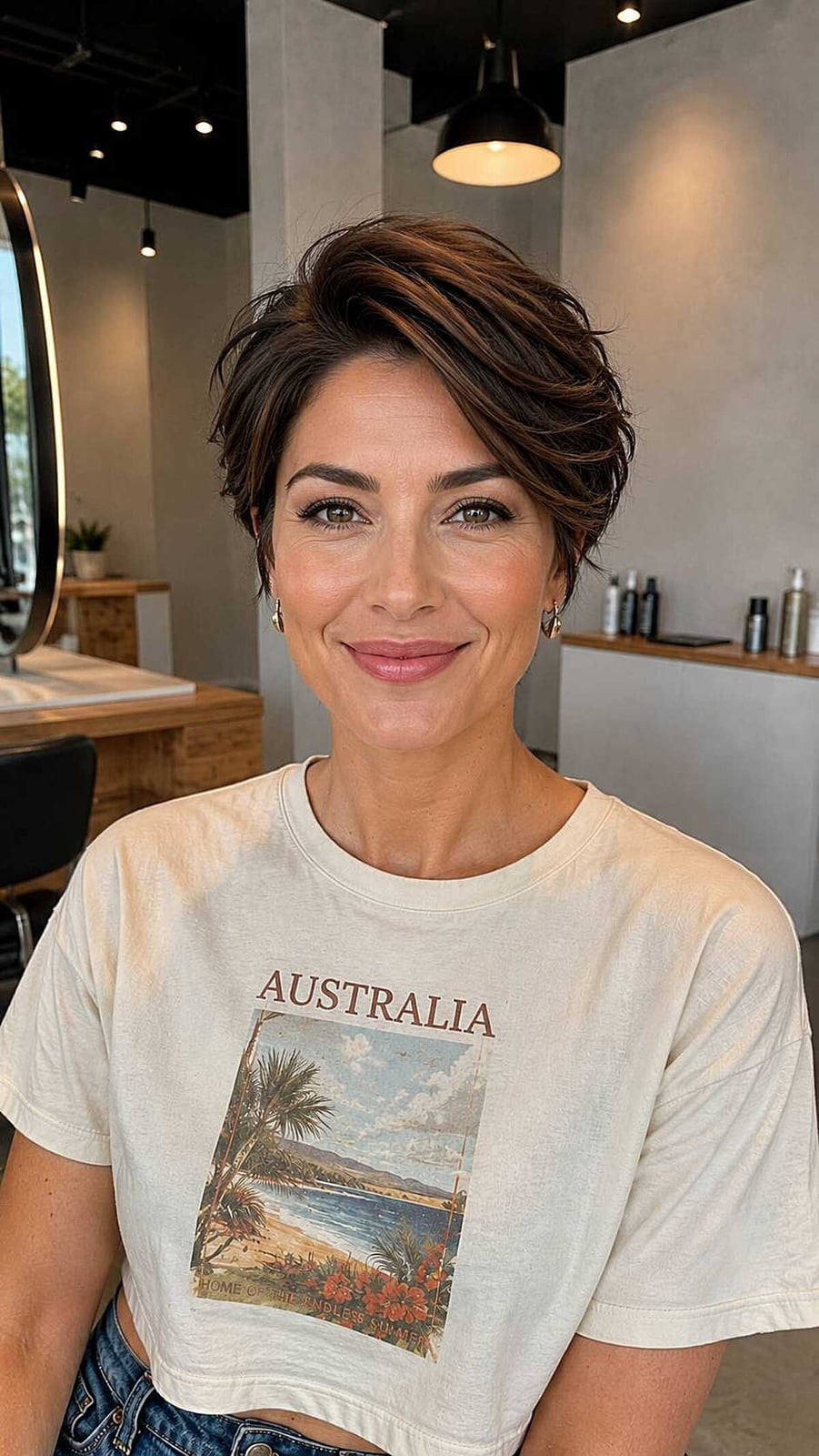 Polished Pixie Bob With Swept Bangs — Short Hair Haircuts