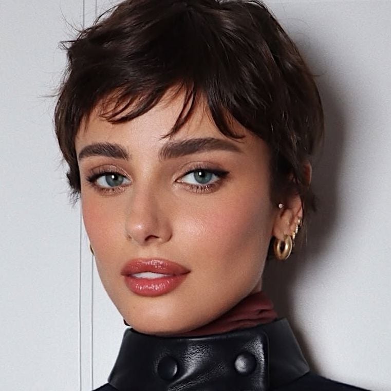 Textured Dark Brown Pixie Cut With Short Fringe Textured Dark Brown Pixie Cut With Short Fringe — Short Hair Hairstyles