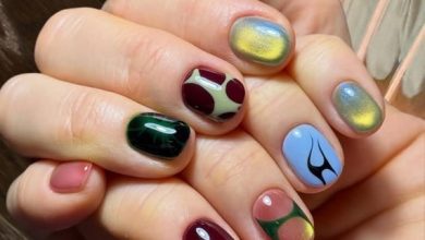 Short Homemade Press On Nails Extra Short Round Press On Nails, Colourful Summer Handmade Press On
