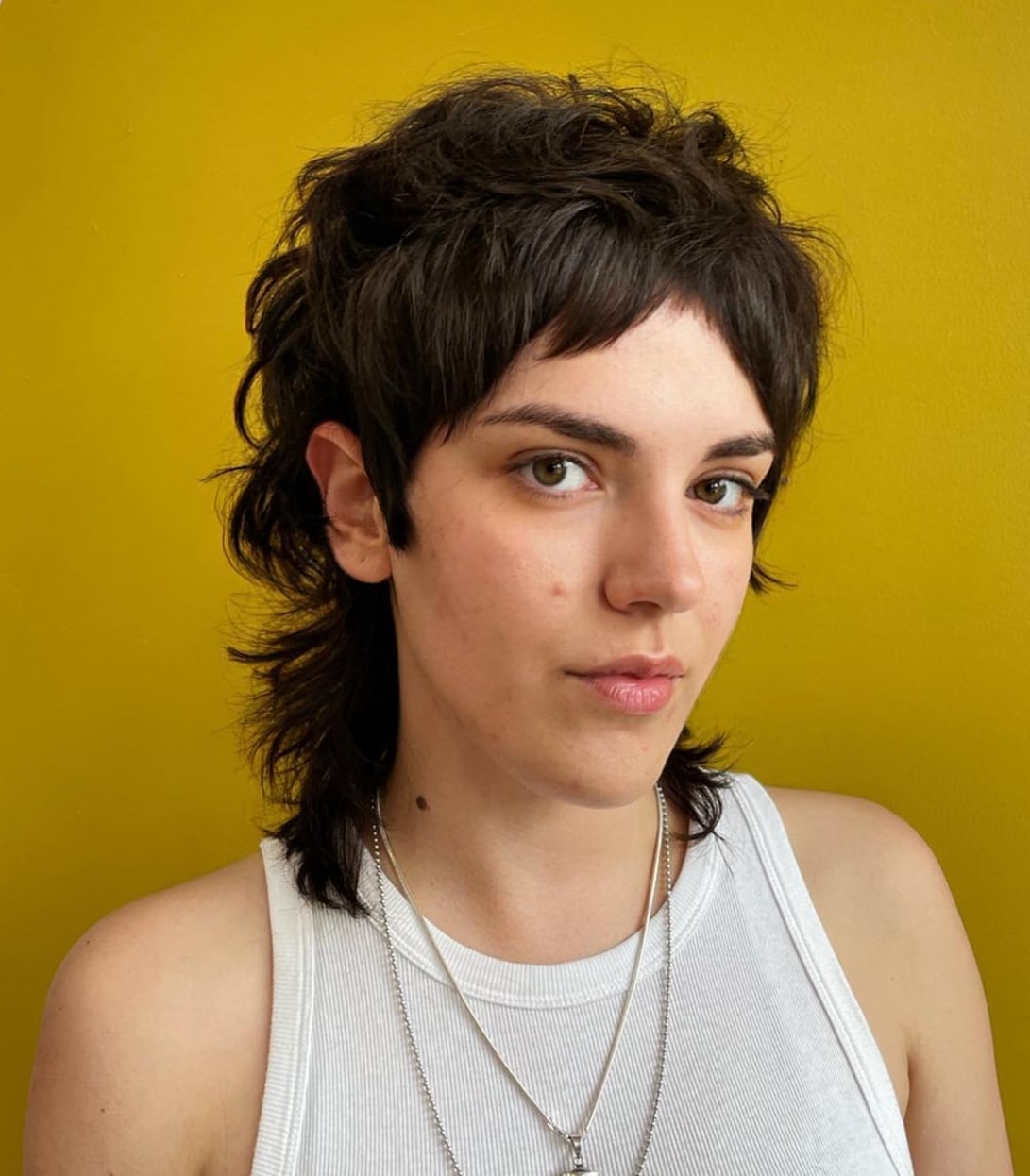 Collarbone Wolf Cut Piecey Bangs Air Dried — Short Wolf Cut