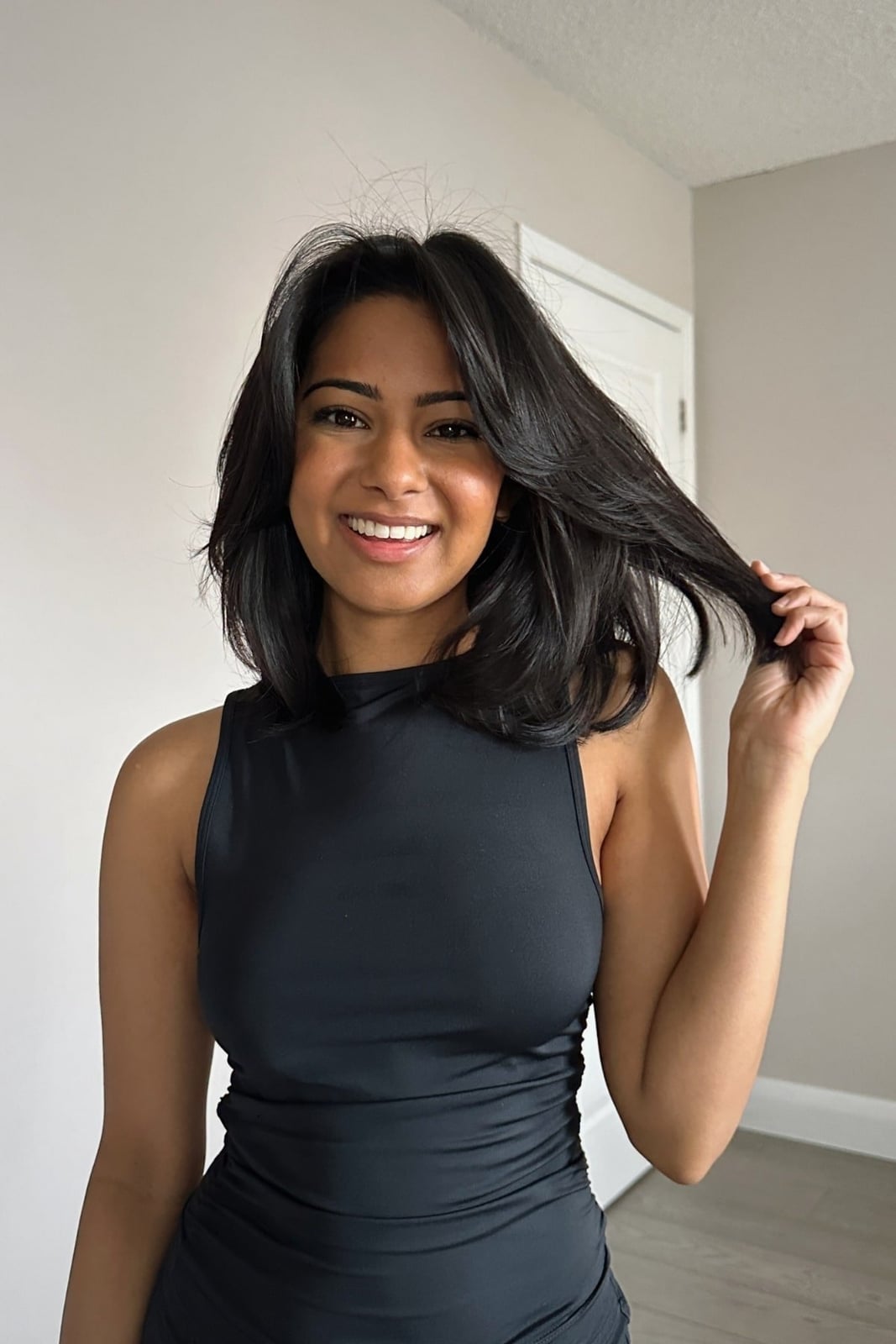 Shoulder Length Wavy Dark Brown With Face-Framing Layers — Shoulder Length Haircuts