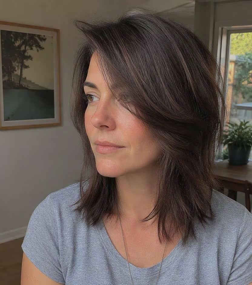 Soft Side Fringe Filter Soft Side Fringe Filter — Side Part Bangs