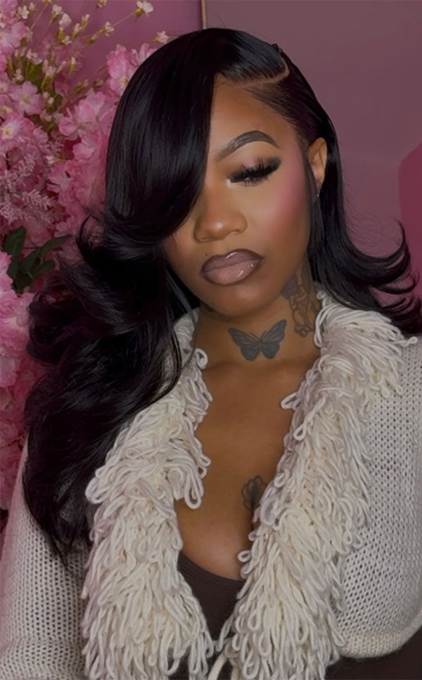 Long Dark Brown Waves With Side Part — Side Part Hairstyles