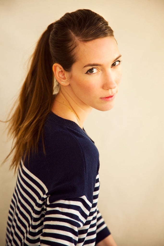 Sleek Fine Brown Collarbone Ponytail — Side Part Ponytail