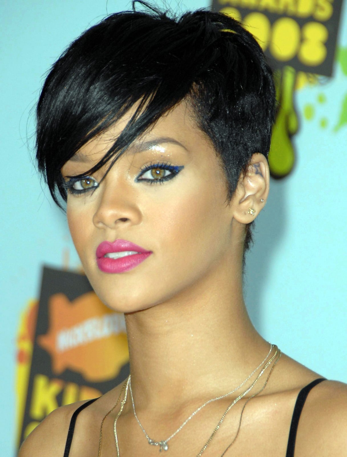 Textured Black Pixie With Asymmetrical Bangs Textured Black Pixie With Asymmetrical Bangs — Side Swept Bangs