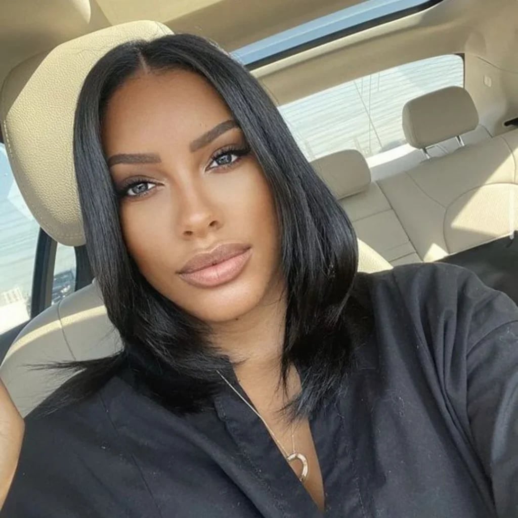 Sleek Chin Length Blunt Cut Bob — Silk Press Hairstyles